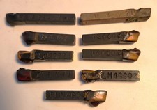 NINE (9) ASSORTED CARBIDE TIPPED METAL LATHE TOOL BITS - WENDT-SONIS MACHINIST