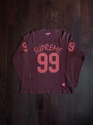 Supreme 99 L/S Long Sleeve Football Top Red Size M SS24 | eBay