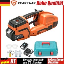 Elektrisch Akku Umreifungsmaschine mit 2x Akku + Ladeger&auml;t PP PET Band 3500N