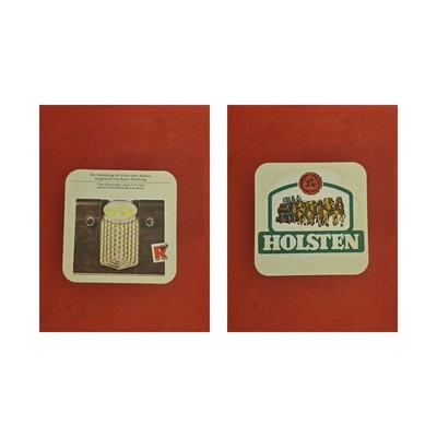 Holsten 7. Schaub-Radio Super 229 Brauerei Bierdeckel Beermat