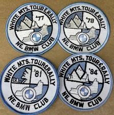 Bmw Cca Car Club Badge Emblem Logo Sew On Iron Patch White Mts. 70s-80s Lot 4
