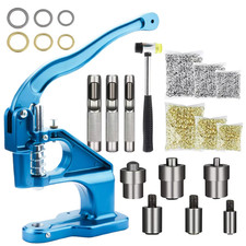 Heavy Duty Grommet Machine Kit with Dies and 3000 Grommets, Hand Press Punch for