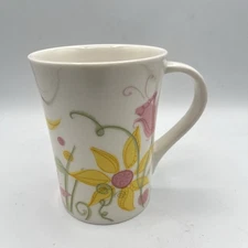 2006 Starbucks Collectible 13oz. Coffee Mug Pink & Yellow Spring Flowers Cup