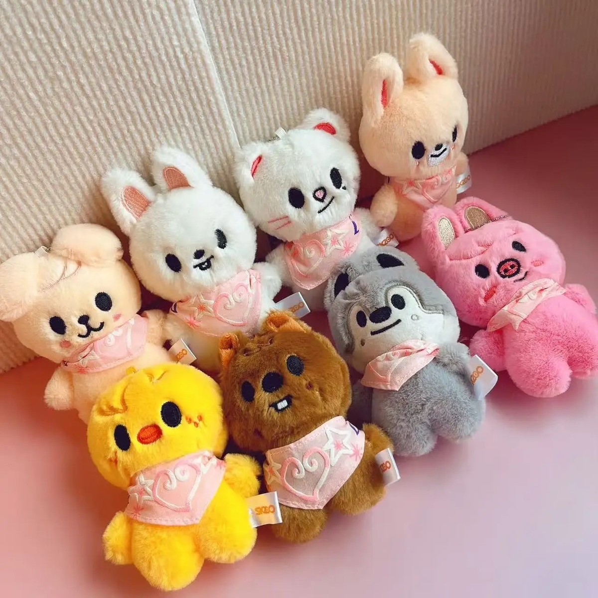 SKZOO Plush Keychain Stray Kids Plush Toy Water Scarf Bean Eye Li