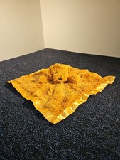 Cloud Island Brown Golden Doodle Puppy Dog Security Blanket Gold 14" Satin Lovey