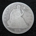 1876 Seated Liberty Half Dollar * Neat Old Coin * 5664