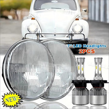 For 1950-1979 Vw Beetle Pair 7 Inch Round Led Headlights Hilow Beam Drl For 1950-1979 Vw Beetle Pair 7 Inch Round Led Headlights Hilow Beam Drl