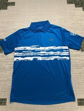 Lacoste Sport Polo Shirt Mens Medium Blue Golf Logo
