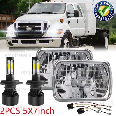 5x7'' 7x6'' LED Headlights For Ford F650 F750 F 250 F 350 F 450 F 550 Super Duty