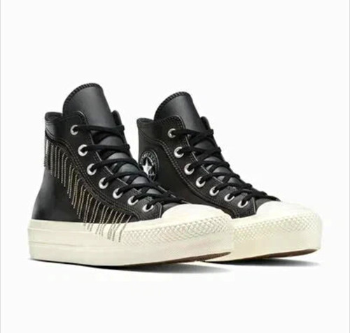 Converse Chuck Taylor All Star Platform High Top Leather Black/Egret A15473C