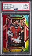 2021 PANINI SELECT TIE-DYE PRIZM #247 JA'MARR CHASE ROOKIE RC 13/25 PSA 10