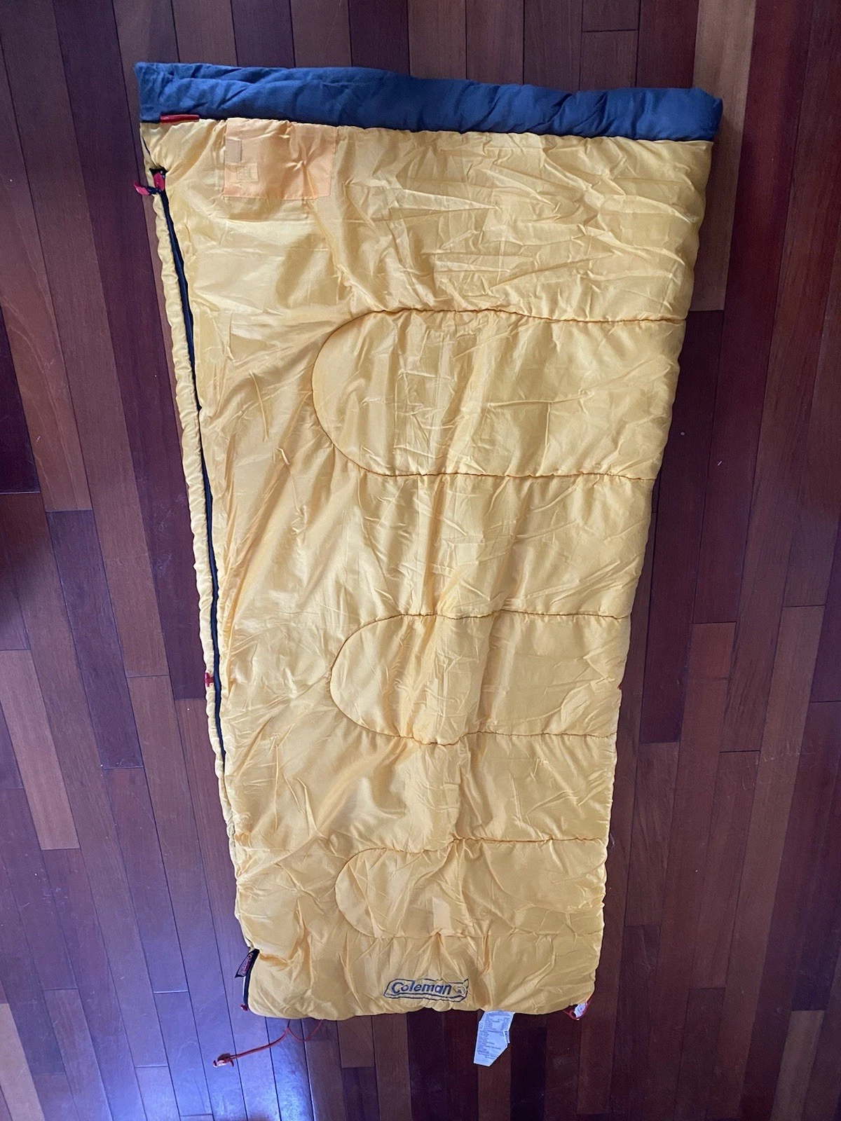 Vintage Coleman Adult Sleeping Bag 33x70 Yellow