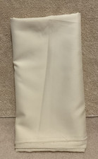 2 Yards Unbranded Solid Ivory Polyester Blend Fabric 45x72 - NEW