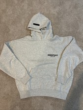 Size M Essentials Fear Of God Men's SS'22 Logo Hoodie NC3 Light Oatmea