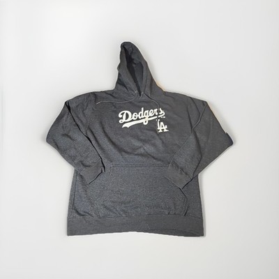 NWOT Fanatics Los Angeles Dodgers Pullover Hoodie Black/Gray Men s Large MLB
