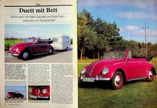 Oldtimer Praxis 1350) VW Käfer Cabrio Eriba Puck Restaurierung - ein interessant