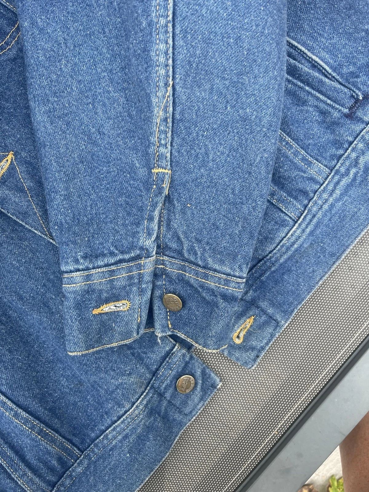 Vintage Lee Rider Blanket Lined Denim Jacket Mens 48L USA 100% Cotton Rancher - product detail image 7