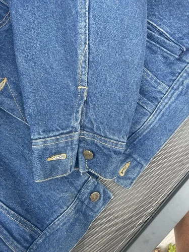 Vintage Lee Rider Blanket Lined Denim Jacket Mens 48L USA 100% Cotton Rancher image 7