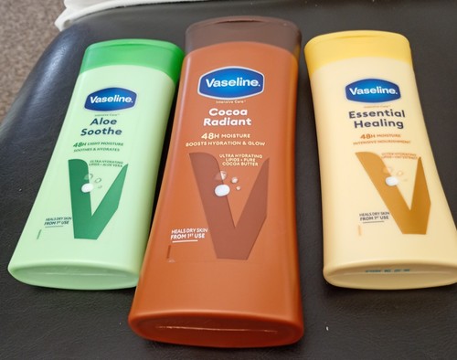 Vaseline Cocoa Radiant 400 Ml Aloe Soothe 200 Ml Essential Healing 200 Ml