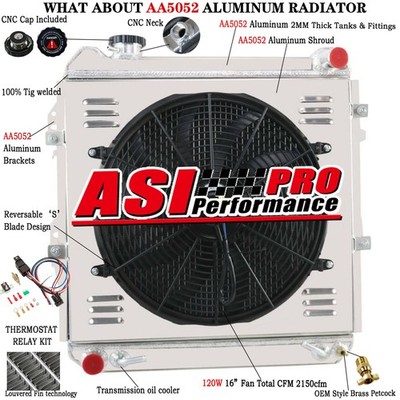 4 Row Aluminum Radiator+Shroud Fan+Relay Fit 1988-95 Toyota Pickup 4 Runner 3.0L