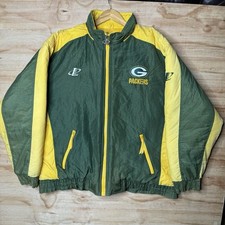 Pro Line NFL Green Bay Packers Puffer Jacket Mens Size XL Quilted Vintage Read