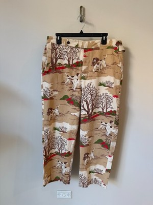   Bode Cotton Pointing Dog Trouser Chino Brown 34x26