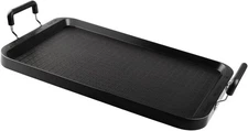 Stove Top Flat Griddle, 17Inch 2 Burner Griddle Pan for Stove Top Grill,Aluminum