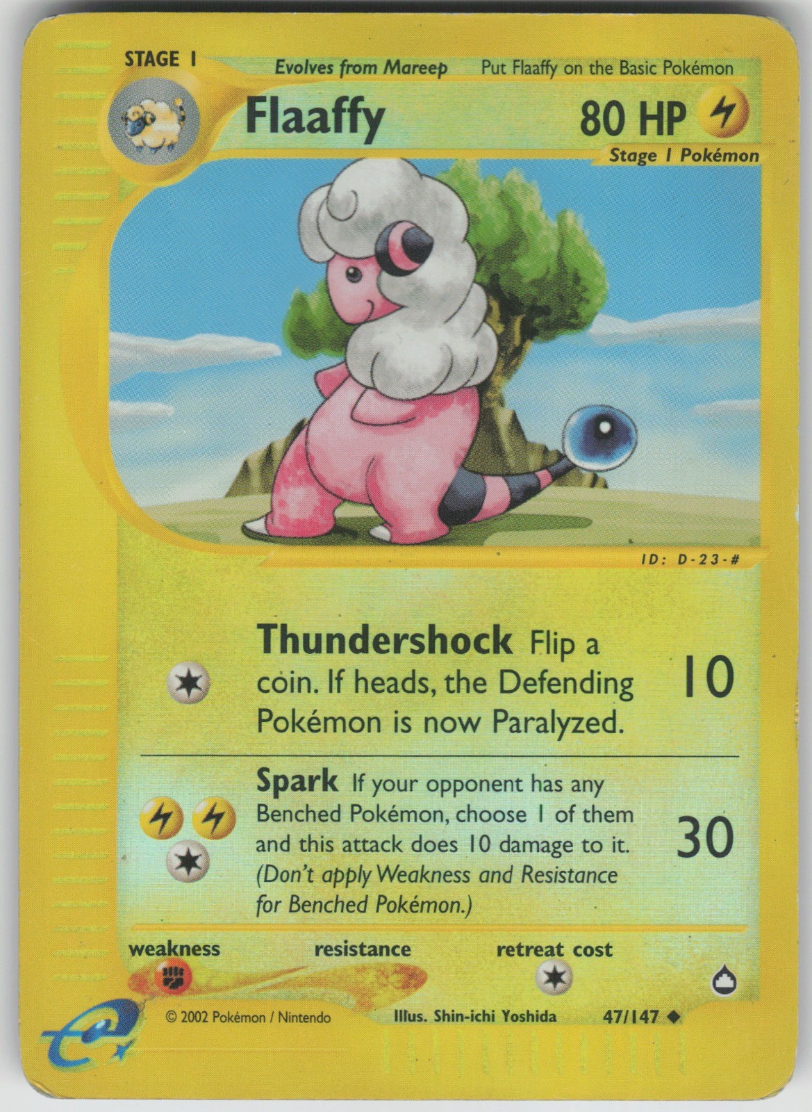 Pokemon TCG Flaaffy Uncommon Reverse Holo Aquapolis 047/147