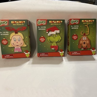 Lot Of 3 Dr Suess The Grinch, Max & Cindy Lou Building Sets BrickCraft NIB
