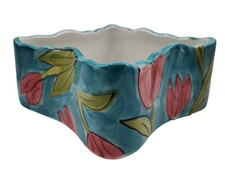 Badacious Babes Joyce Shelton Floral Tulip Cactus Succulent Planter Trinket Dish