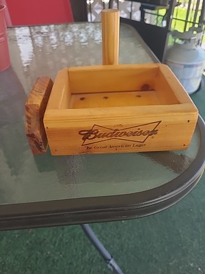 Vintage Wood Budweiser Budlight Bud Select Table Caddy