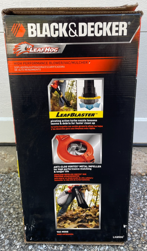 Nuovo in scatola Black & Decker LeafHog LH4500 12A soffiatore foglie aspirapolvere pacciamatrice 240MPH - Foto 3 di 15