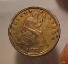 1876-P Seated Liberty Quarter EF/AU Silver Coin 25c no Reserve
