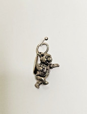 Walt Disney Prods Winnie the Pooh w/ Honey Pot sterling plated Brass charm
