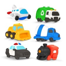6 PCS Floating Bath Toys Mold Free Infant Bath Tub Toys for 12 Months - Vehicle