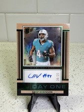 Panini 2024 One Chop Robinson Autograph Rookie Serial #139 Miami Dolphins /25