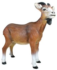 GEIßBOCK Figur Ziegenbock braun Gartenfigur Tierfigur Ziege Dekofigur