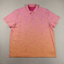 Birdie Bound Shirt Mens 3XL Pink Performance Floral Hawaiian Ombre Golf