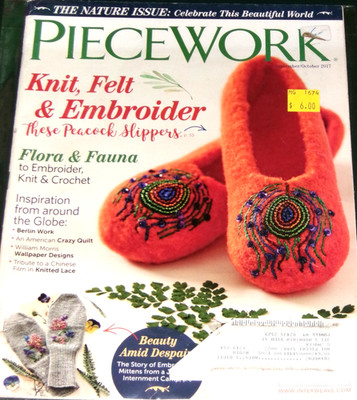 Piecework,Sept/Oct 2017, Knit, Felt, Embroider, Flora & Fauna, NF-