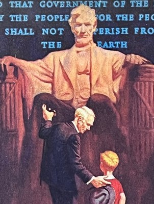 1940 PRESIDENT ABRAHAM LINCOLN WASHINGTON MEMORIAL VISITED BY CHILD BLOTTER