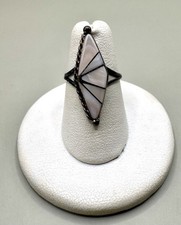 Sterling Silver Mother Of Pearl Ring Size 6.5
