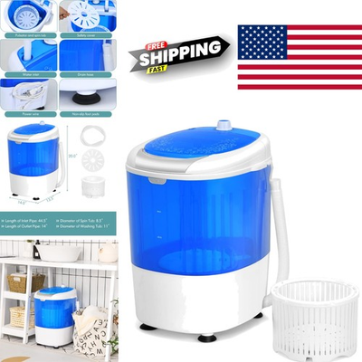 #ad Top Load Mini Washer 5.5lbs Capacity with Powerful Motor for Efficient Washing $188.99