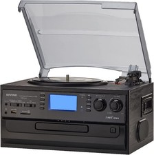 Direct Power Plus SD-19K 10-in-1 Bluetooth Record Player Turntable for Vinyl
