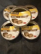 Scotch 3M BROWN BUFF PACKAGING TAPE STRONG  X 5 ROLLS BEST QUALITY  66m x 48mm