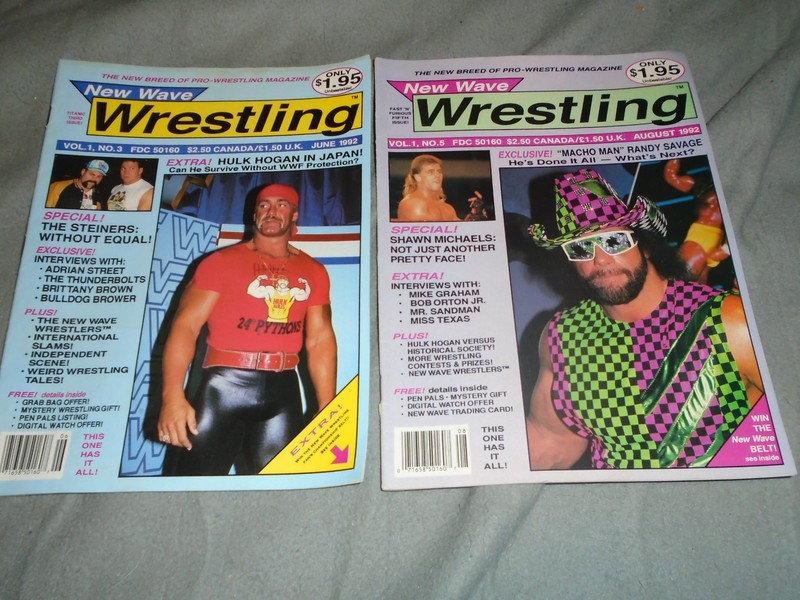 New Wave Wrestling Magazine Vol.1, No. 3 & Vol.1 No. 5 Hulk Hogan Randy Savage