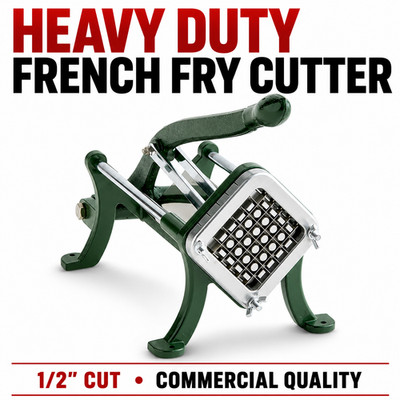 Commercial French Fry Cutter 1/2'' Heavy Duty Potato Slicer Cast Iron Restaurant