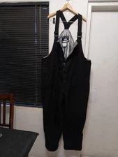 RefrigiWear Insulated Heavy Softshell Bib Overalls Mens Sz 2X Black Style 0495R