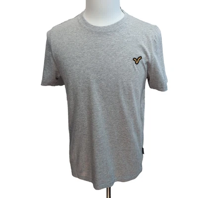 T-shirt VOI Jeans Co Gris Taille M Neuf Étiquette Logo Brodé Coton Viscose - Photo 1/4