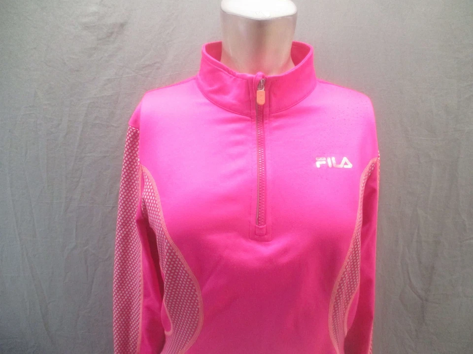 Fila Sport Talla M Mujer Rosa Correr 1/4 Cremallera Compresión Ropa Activa Chaqueta 539 Foto 2 de 4