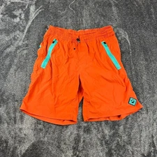REI X Outdoor Afro Co-Op Shorts Orange Teal Men's M 8" Inseam Unlined